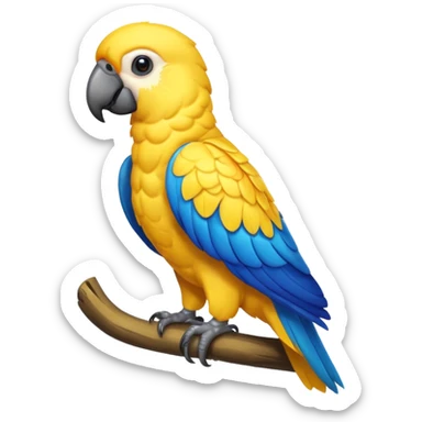 Pappagallo giallo e blu sticker