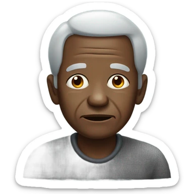 Old black man shaking his head in disappointment. sticker