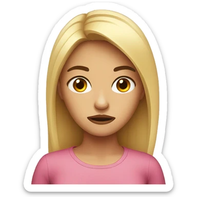 Annoyed girl sticker