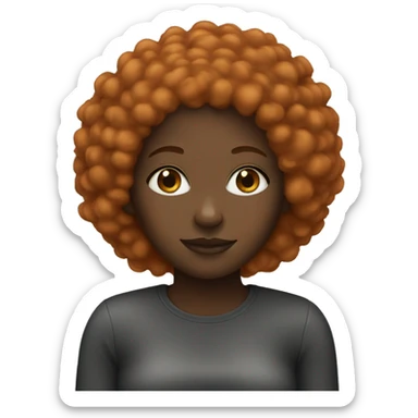 Black girl with ginger Afro  sticker