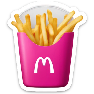 Pink mcdonalds french fries sticker