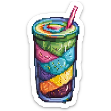 colorful layered smoothie sticker