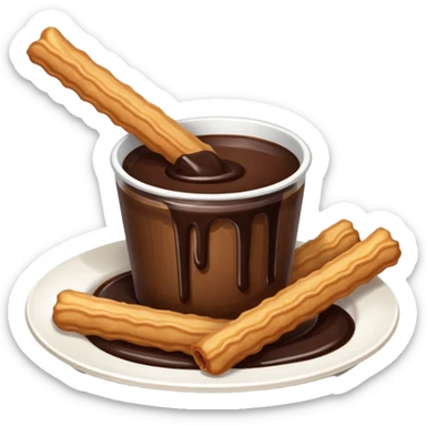 Churro with chocolate  sticker