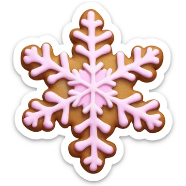 pink snowflake cookie  sticker