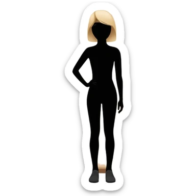 Minimalistic flat vector icon, iOS style, thin black contour on white background. Person silhouette with a project board (kanban/task board) behind. No text, no shadows.
 sticker