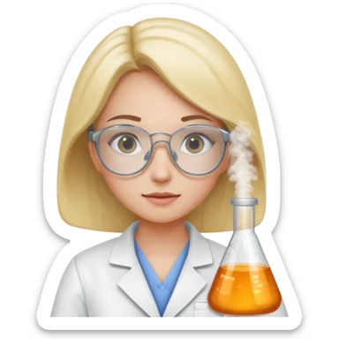 Laboratory girl sticker