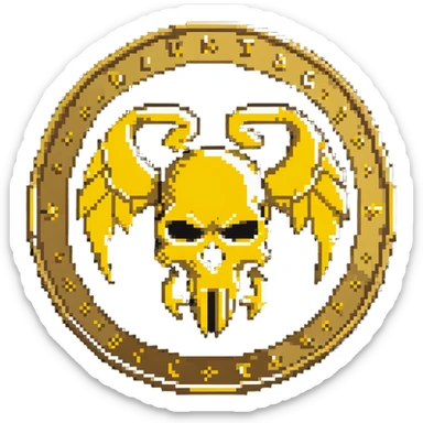 Wu-Tang Clan logo on a gold coin sticker