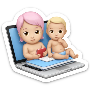 都是 3D 风格的吧，我指 Notebook，分别有 baby girl 和 baby boy 的头像 sticker