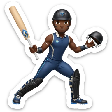 Black Panther in cricket sticker