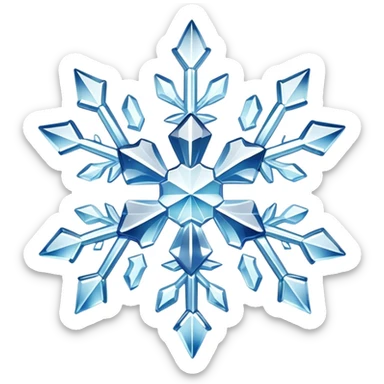 crystal snowflake sticker