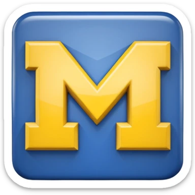 make an emoji of the michigan logo sticker