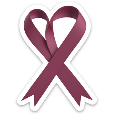 a ribbon in burgundy color sticker
