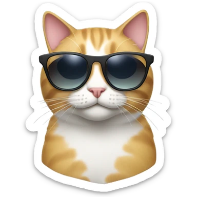 Cat with sunglasses sticker
