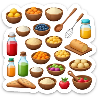 aethetic baking ingredients sticker