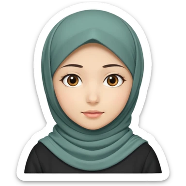 Muslim girl anime sticker