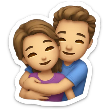 Couples cuddling sticker