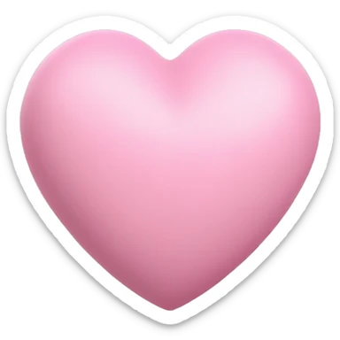 Soft Pink Heart Shape 3d sticker