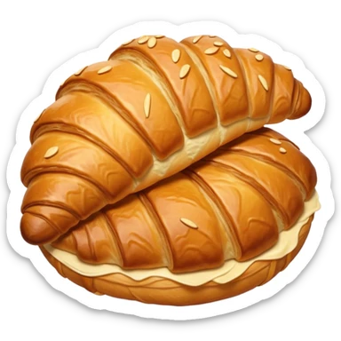 realistic croissant sticker