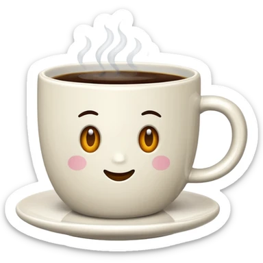 Une Tasse de cafe avec des roue sticker