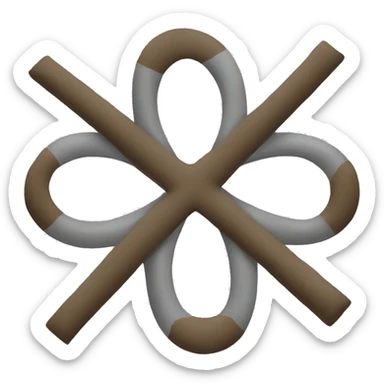 A cross going in circles  sticker