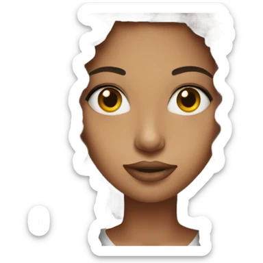 brunette pretty baddie sticker