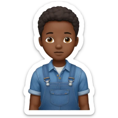 Black kid in cotton field sticker