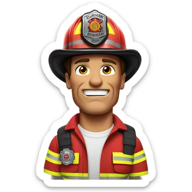 Arnold Schwarzenegger firefighter  sticker
