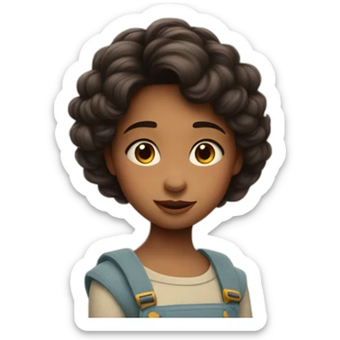 niña estilo pixar sticker