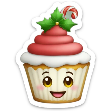 Happy Christmas cupcake sticker