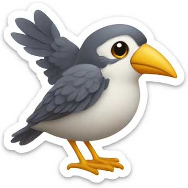 Oiseau qui fait un bisou sticker