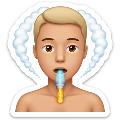 breathing person sticker