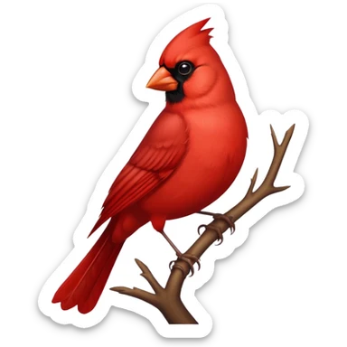 red cardinal bird sticker