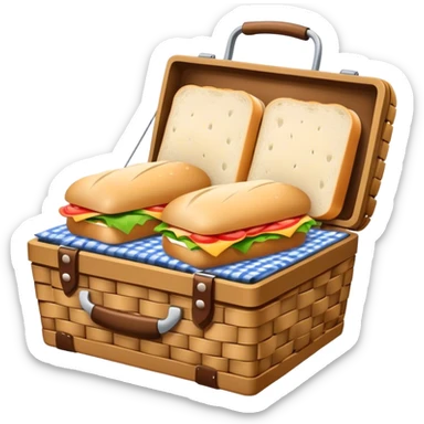Cozy cottagecore Picnic basket sticker