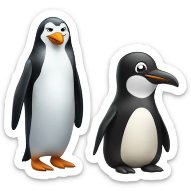 penguin and penguin sticker