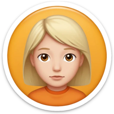 un personnage de face dans un rond en mode photo de profil sticker