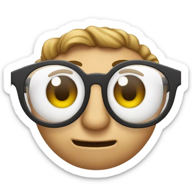 Glasses kissing my face sticker