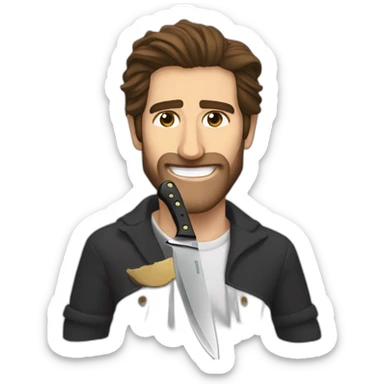 Jake Gyllenhaal knife hands sticker
