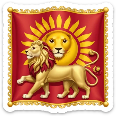 Lion and sun flag of imperial IranFlag of the Achaemenid Empire  sticker