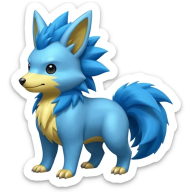 Manectric-Electrike-Yamper-Bolthund-Fakémon-hybrid-creature (full body)  sticker