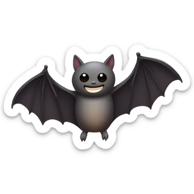 Bat giving a bat a hug sticker