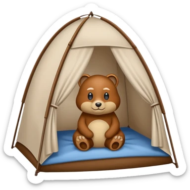 un écureuil dans une tente sticker