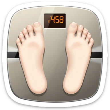 feet on scales sticker