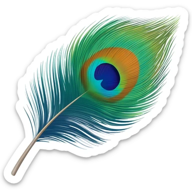 peacock feather sticker