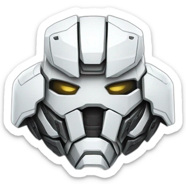 futuristic white Phantom squad Infiltration armored breastplate arms sticker