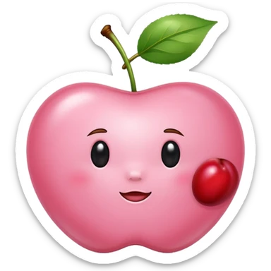 light pink Cherry sticker