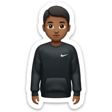 un emoji (qui ressemble à un vrai emoji téléphone)de quelqu'un qui tombe (homme noir pull Nike).Il tombe vers l'avant .Il a 11 ans sticker