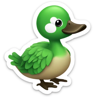 Pato verde sticker
