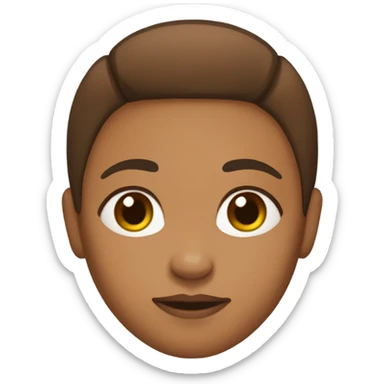 lightskin black girl with brown short straight hail  sticker