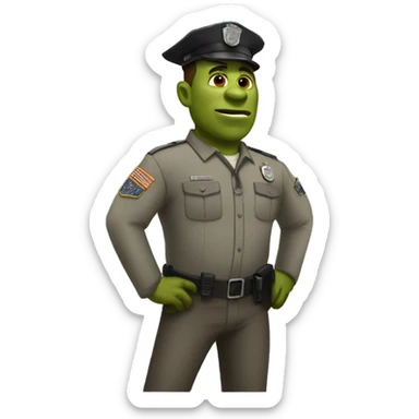 correctional officer shrek sticker