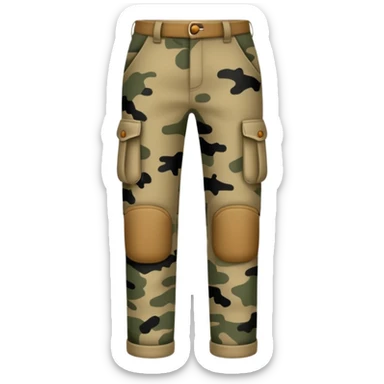 Khaki camo pants sticker